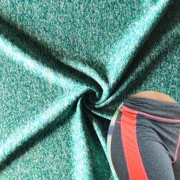 polyester cationic yarn dyed jersey knit stretch sportswear fabric 