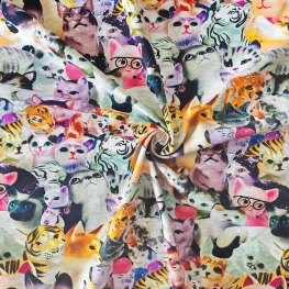 GOTS Organic cotton spandex Jersey digital printed fabric for Underwear Loungewear Casualwear